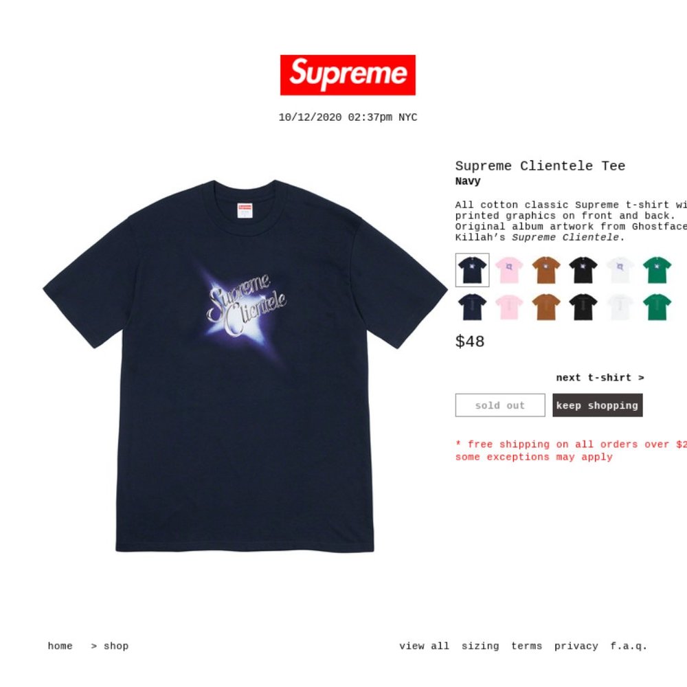 Navy Supreme Clientele Tee
